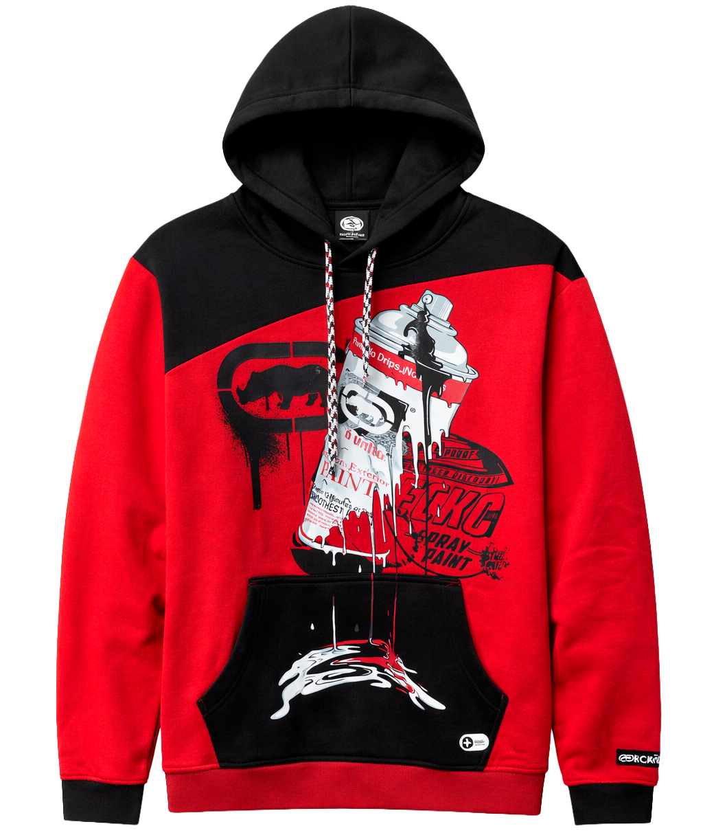 ECKO UNLTD FLEECE HOODIE TRUE RED - EO34H1230