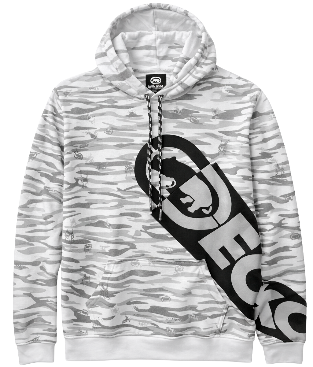 ECKO UNLTD FLEECE HOODIE WHITE CAMO - EO31H642
