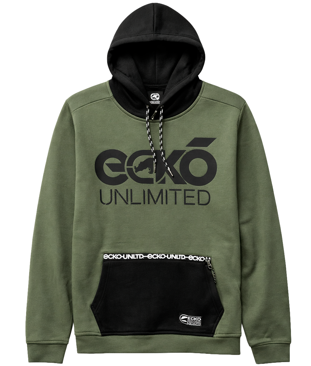 ECKO UNLTD FLEECE HOODIE OLIVE - EO34H1204