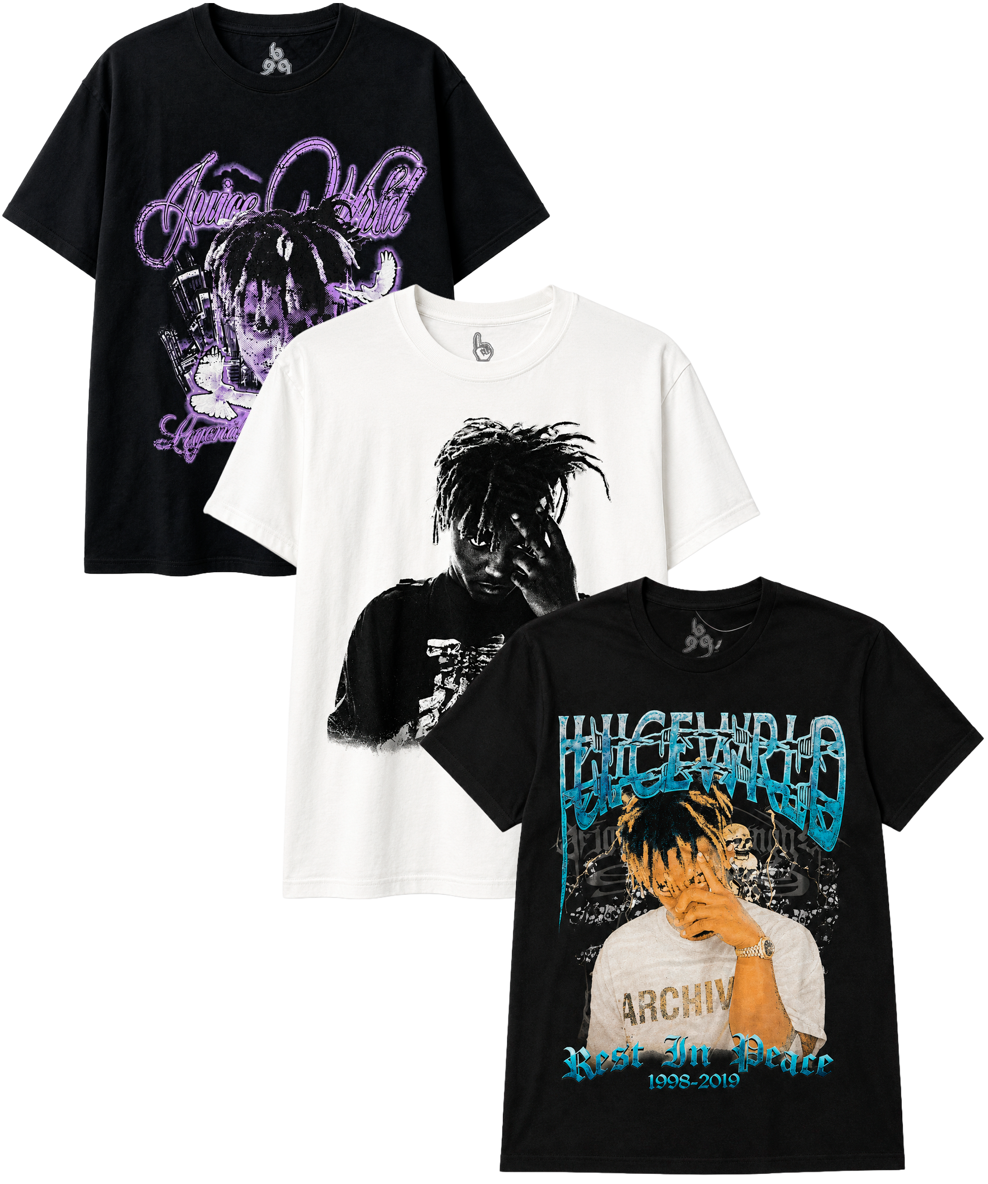 LICENSE MUSIC ASSORTED GRAPHIC T-SHIRT ASST - JUICE WRLD