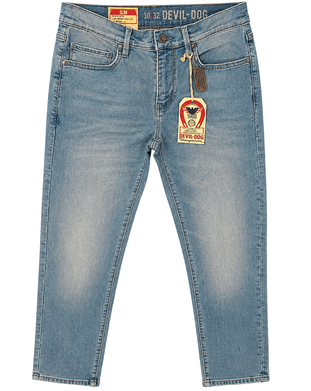 DEVIL DOG DUNGAREES DENIM JEANS LT INDIGO - STONEVILLE