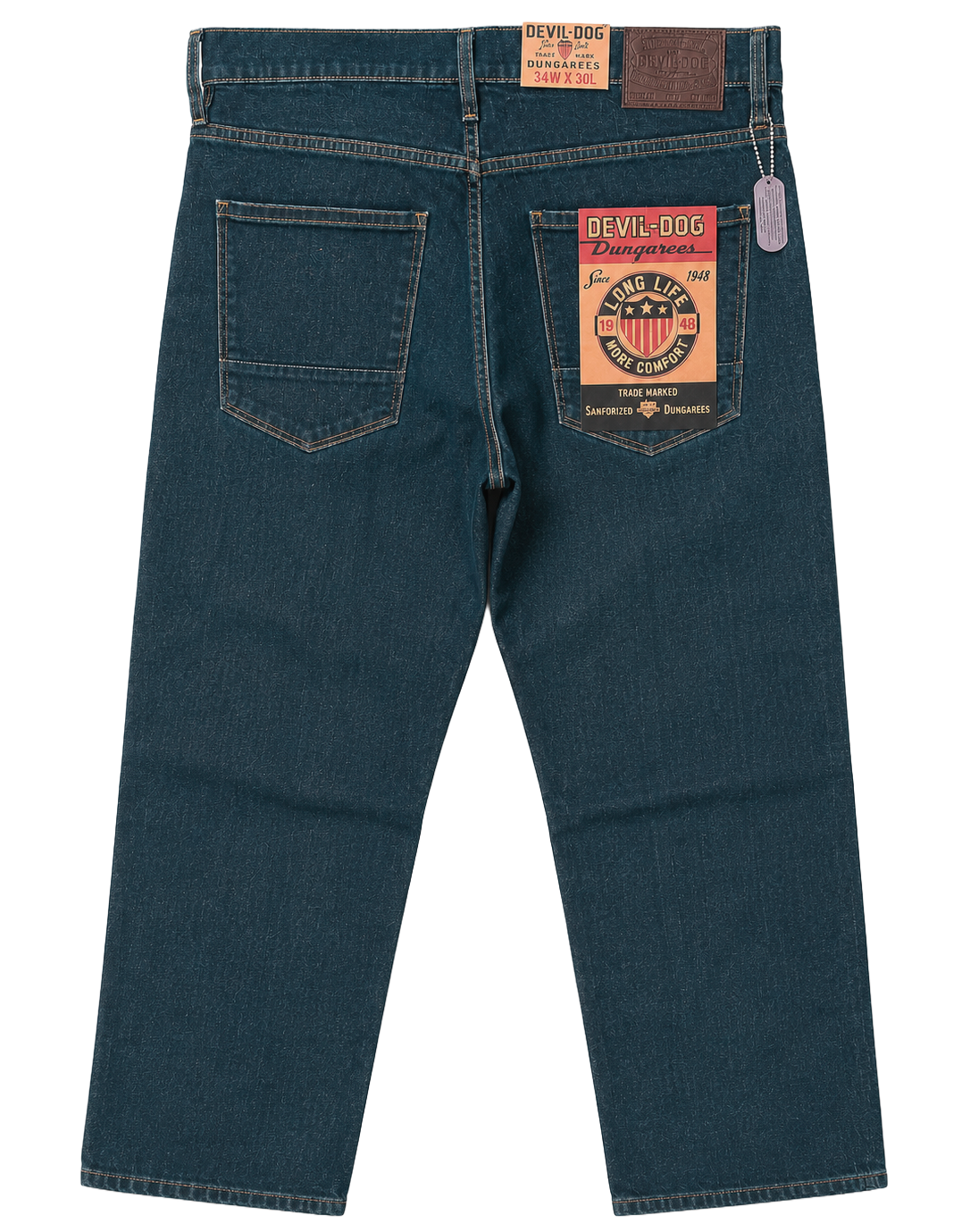 DEVIL DOG DUNGAREES DENIM JEANS INDIGO - BENSON