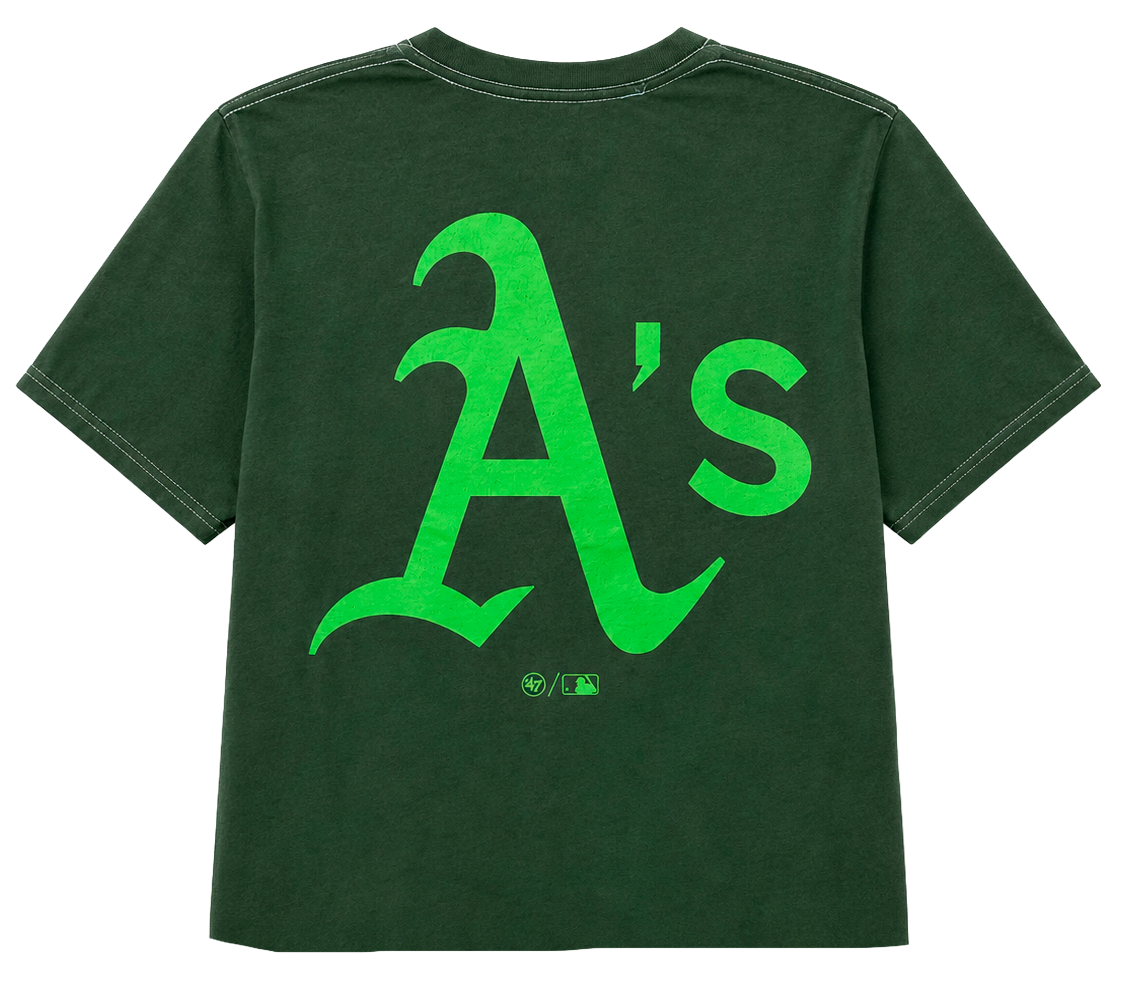 WOMENS ATHLETICS CROP T-SHIRT FOREST GREEN - 578600