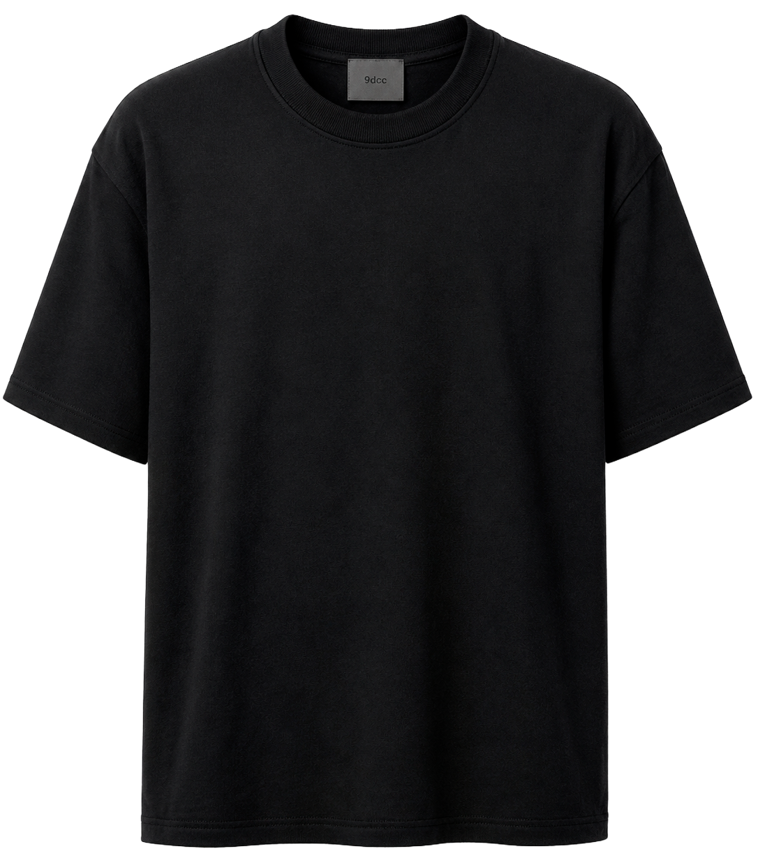 9DCC MENS PREMIUM T-SHIRT BLACK - BLANKS