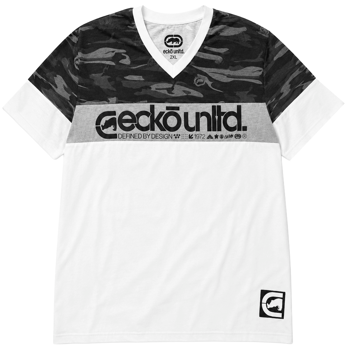 ECKO UNLTD S/S V-NECK T-SHIRT WHITE - EO31K806