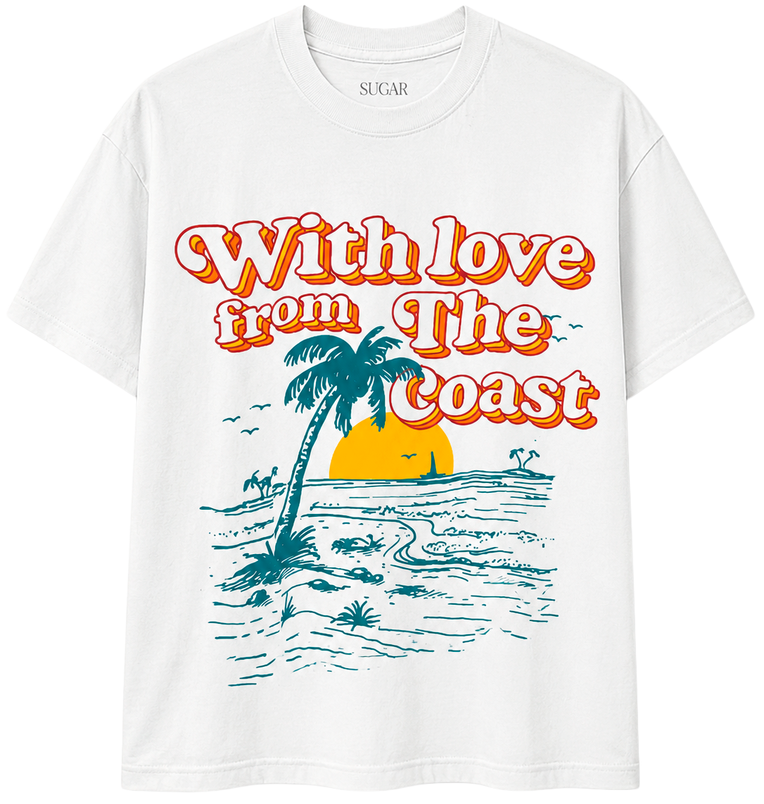 WOMENS SUGAR FLOWER GRAPHIC T-SHIRT WHITE - JRSFSP24BT017