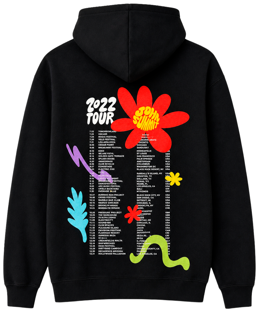LICENSED OFF THE GRID HOODIE BLACK - JOHN SUMMIT TOUR 2022