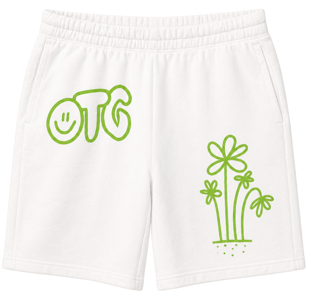 WOMENS OFF THE GRID SWEAT SHORTS WHITE - 581503