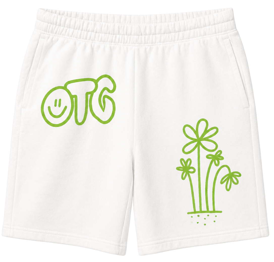 WOMENS OFF THE GRID SWEAT SHORTS WHITE - 581503