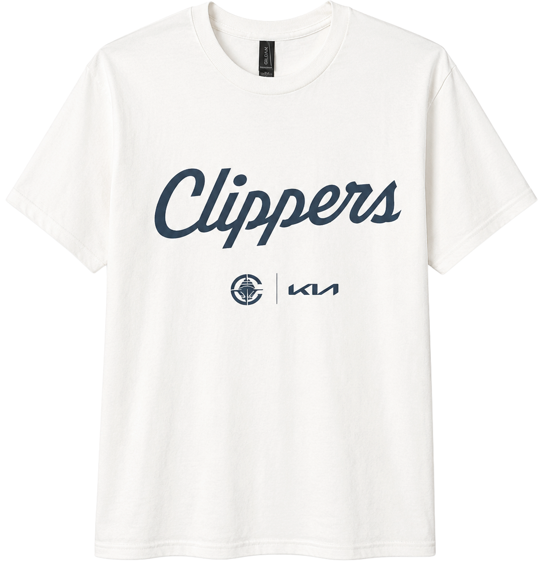 LICENSED BASKETBALL TEAM T-SHIRT WHITE - CLIPPERS