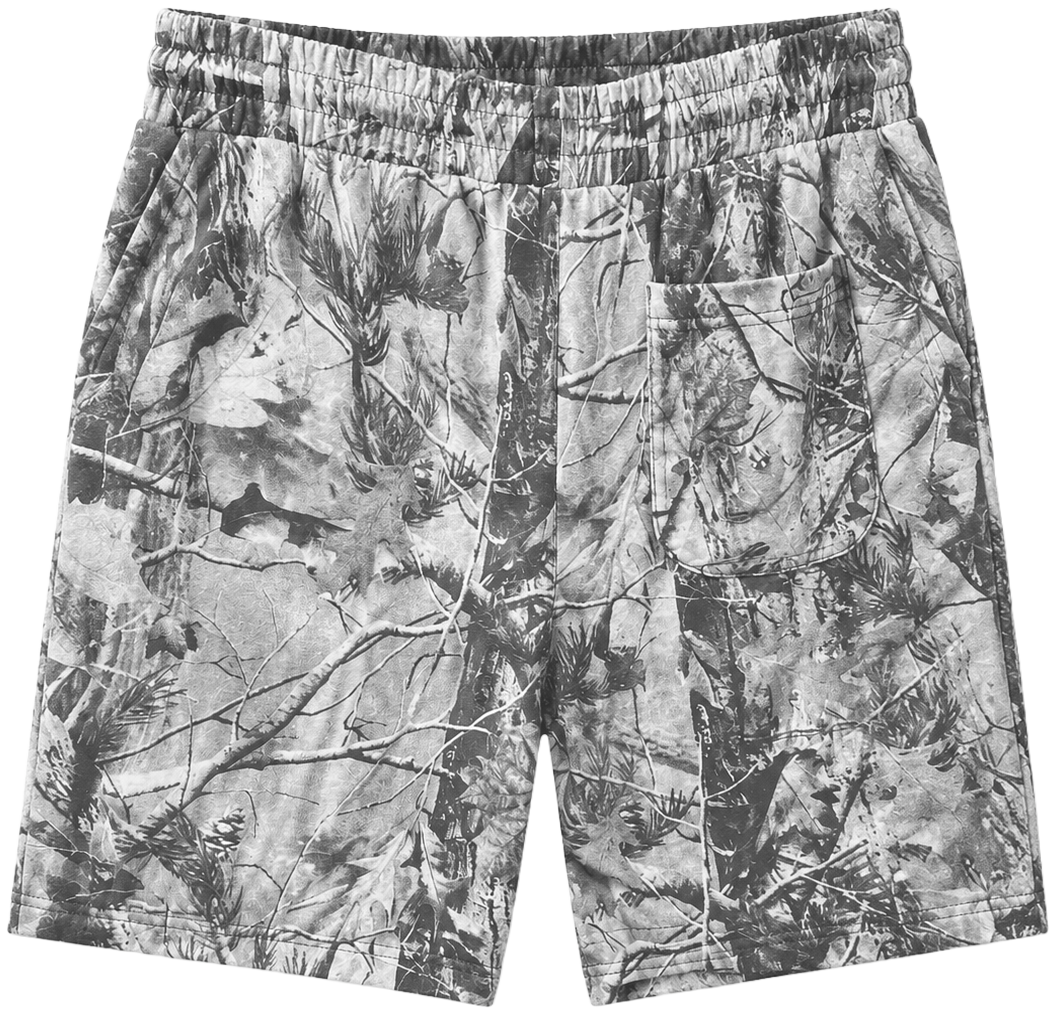 COTTON COLLECTIVE VOLLEY SHORTS VINTAGE GREY WOOD CAMO - CCVLY420SNW