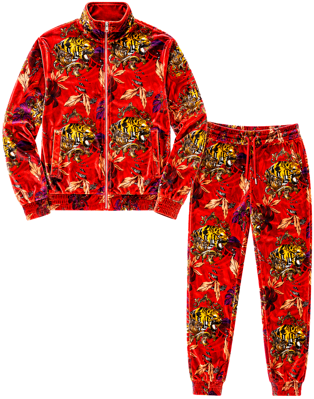 REBEL MINDS VELOUR TRACK SET RED - 122-847SET - Steal Deal 