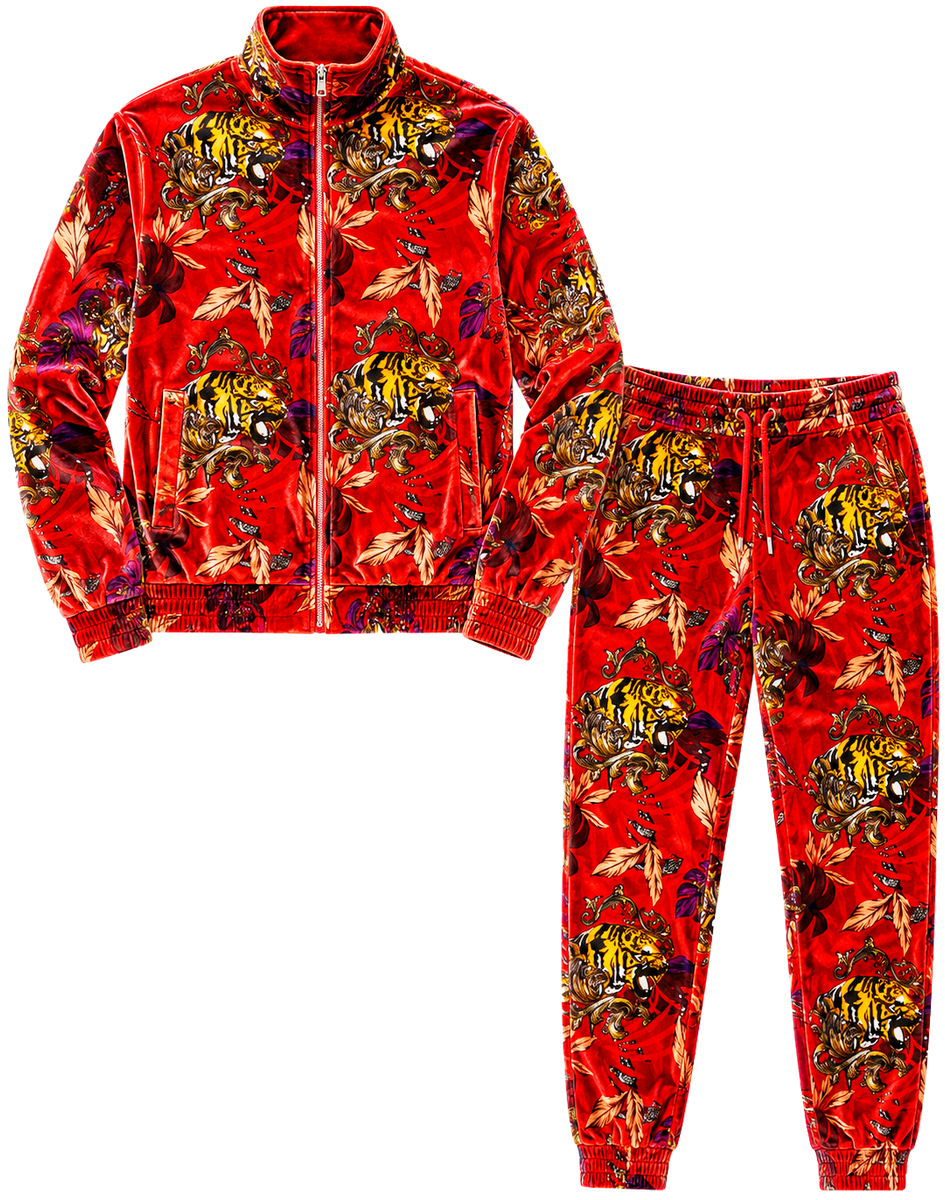 REBEL MINDS VELOUR TRACK SET RED - 122-847SET