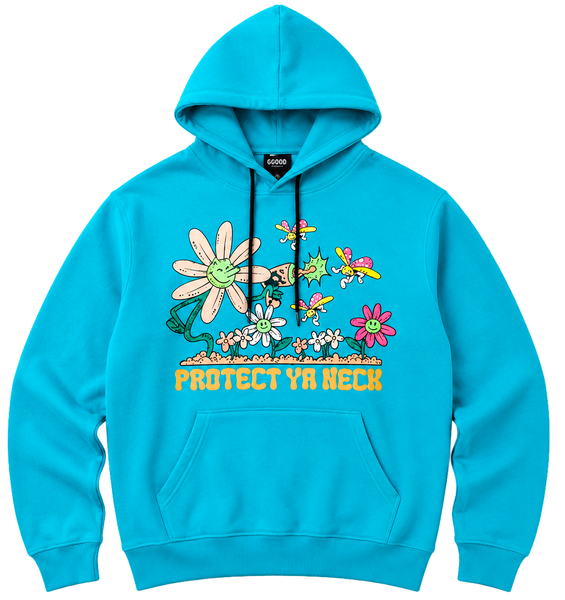 GENUINE GRAPHIC HOODIE TEAL - GN3305 - Steal Deal 