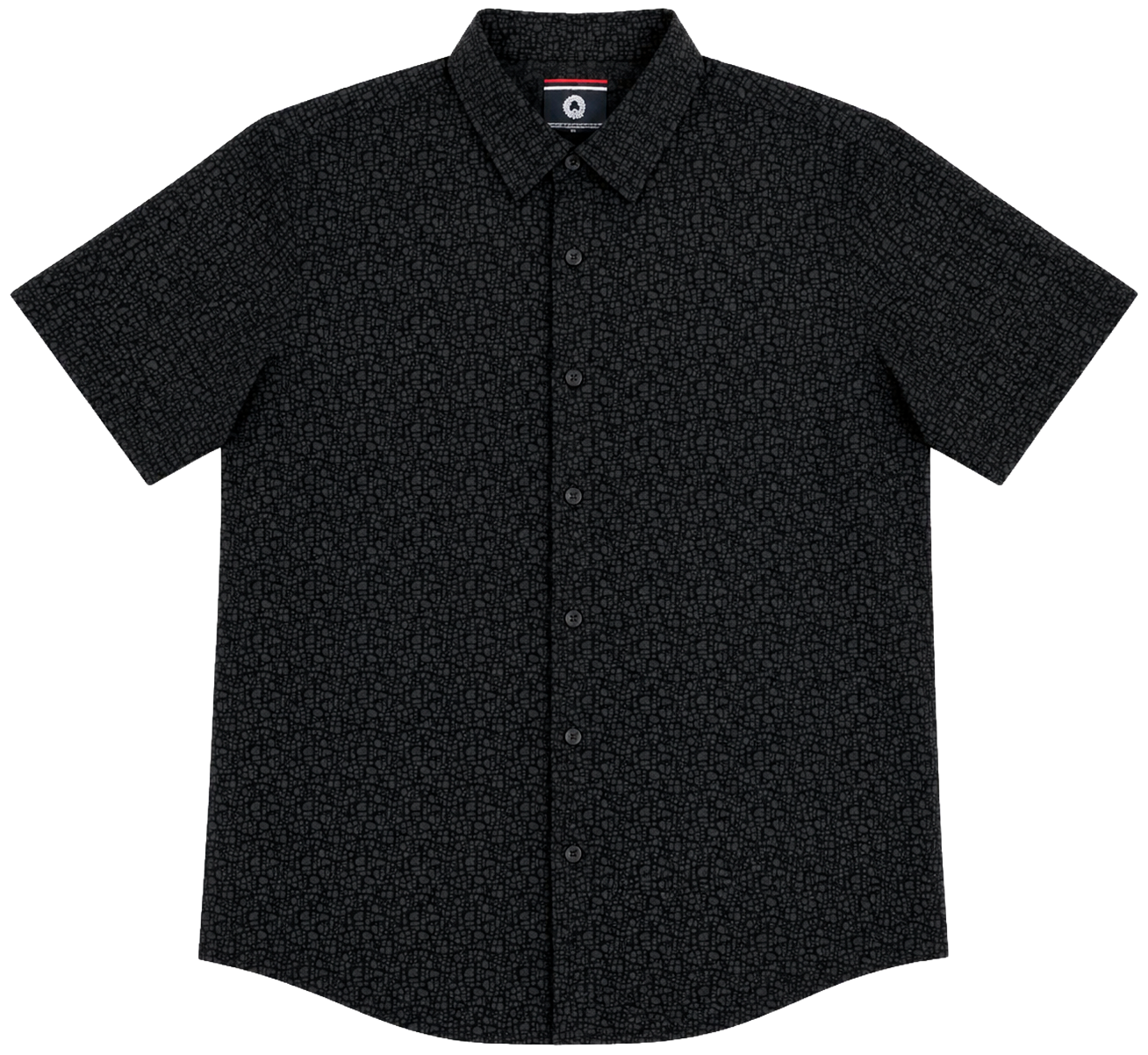 AKADEMIKS S/S BUTTON DOWN BLACK - A13SW13