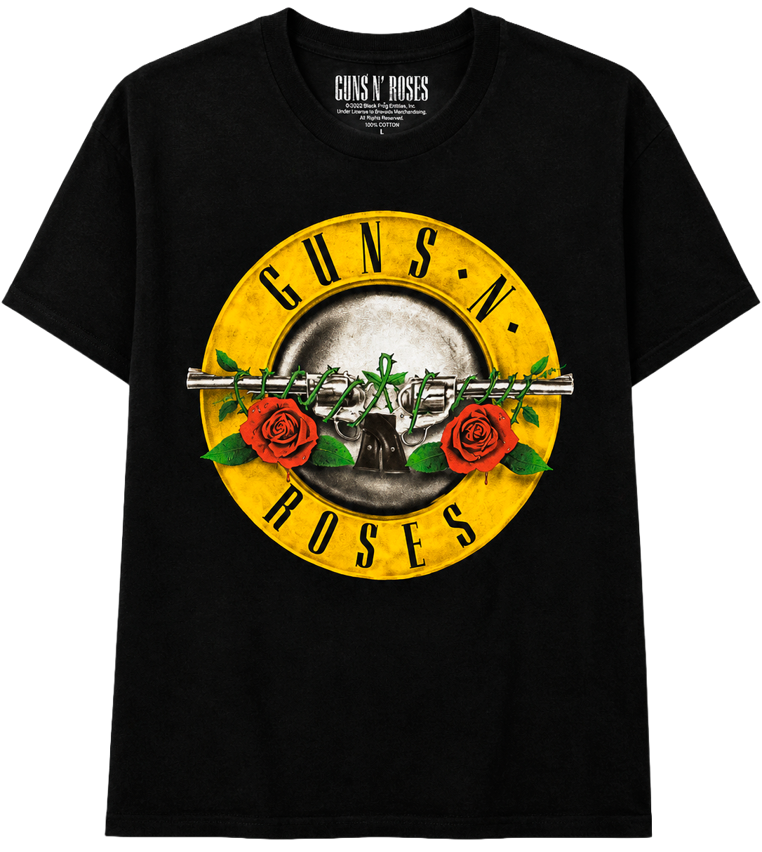 LICENSED ROCK MUSIC T-SHIRT (IR) BLACK - GUNS N ROSES