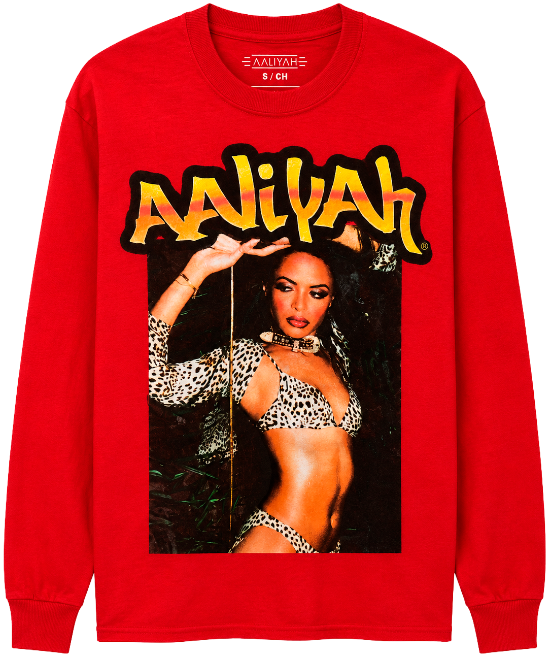 LICENSED ASSORTED AALIYAH L/S SHIRTS RED & YELLOW - ROCK THE BOAT