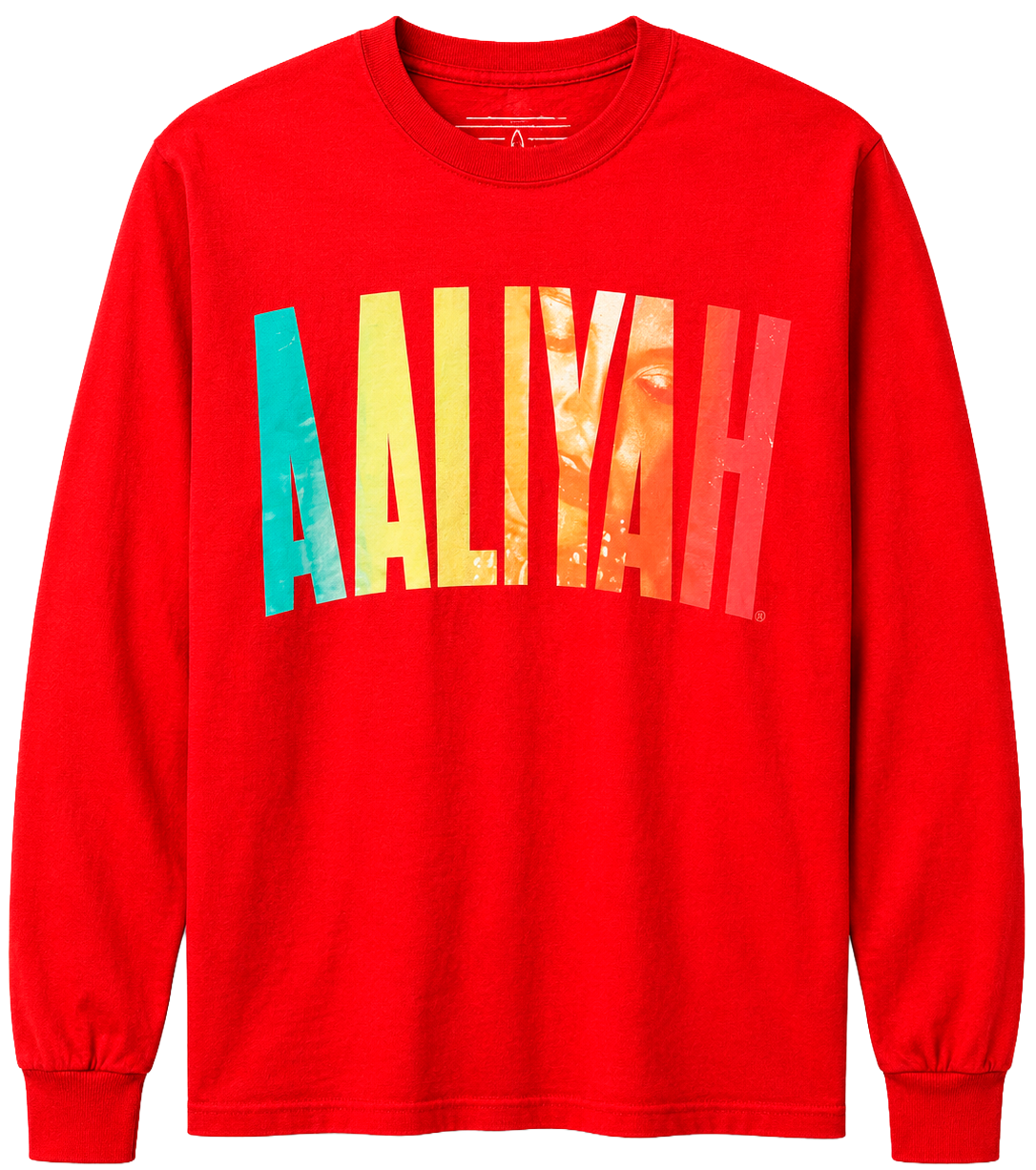 LICENSED AALIYAH L/S SHIRT RED - MORE THAN A WOMAN