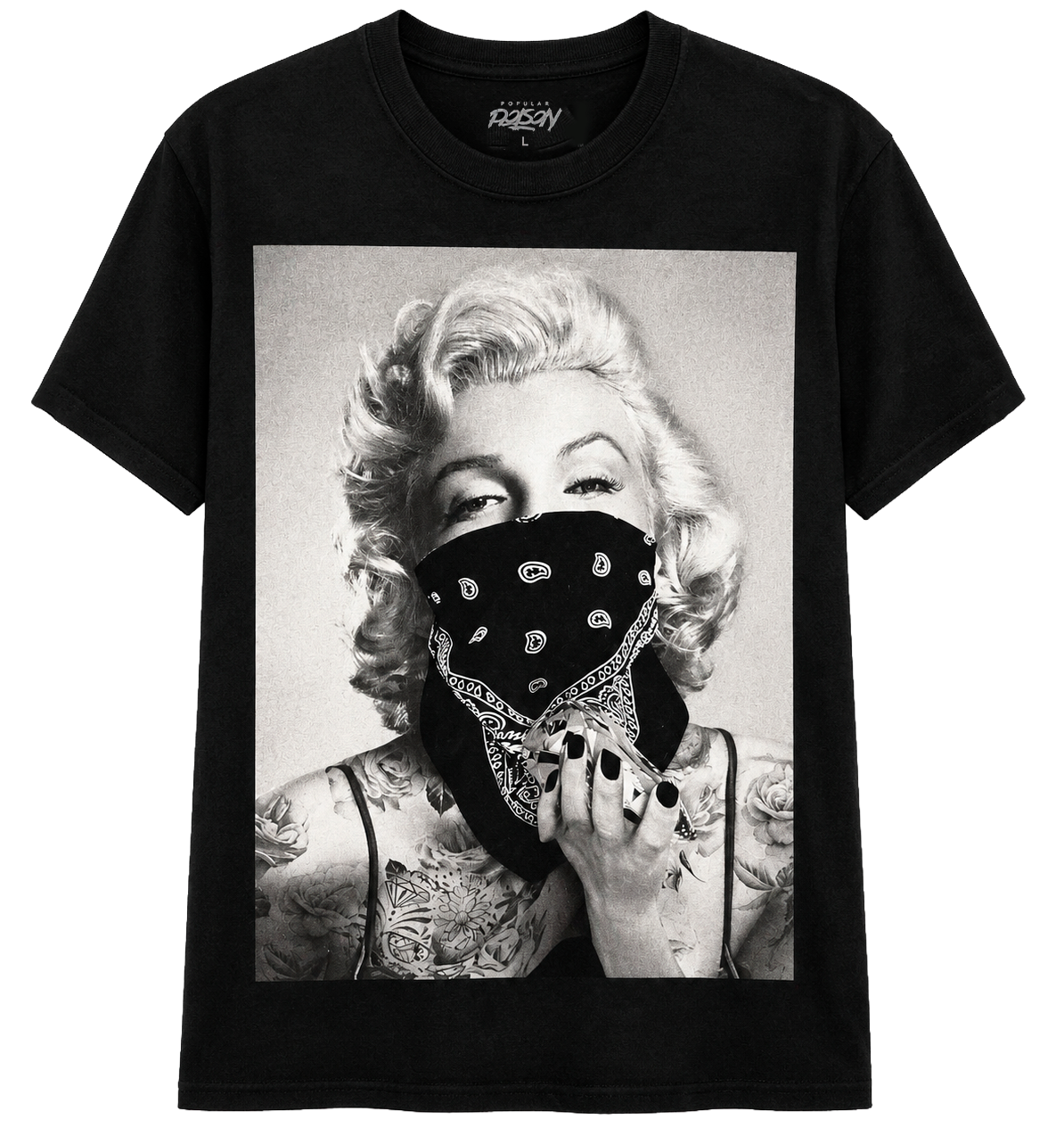 LICENSED MARYLIN MONROE T-SHIRT BLACK - MM6063