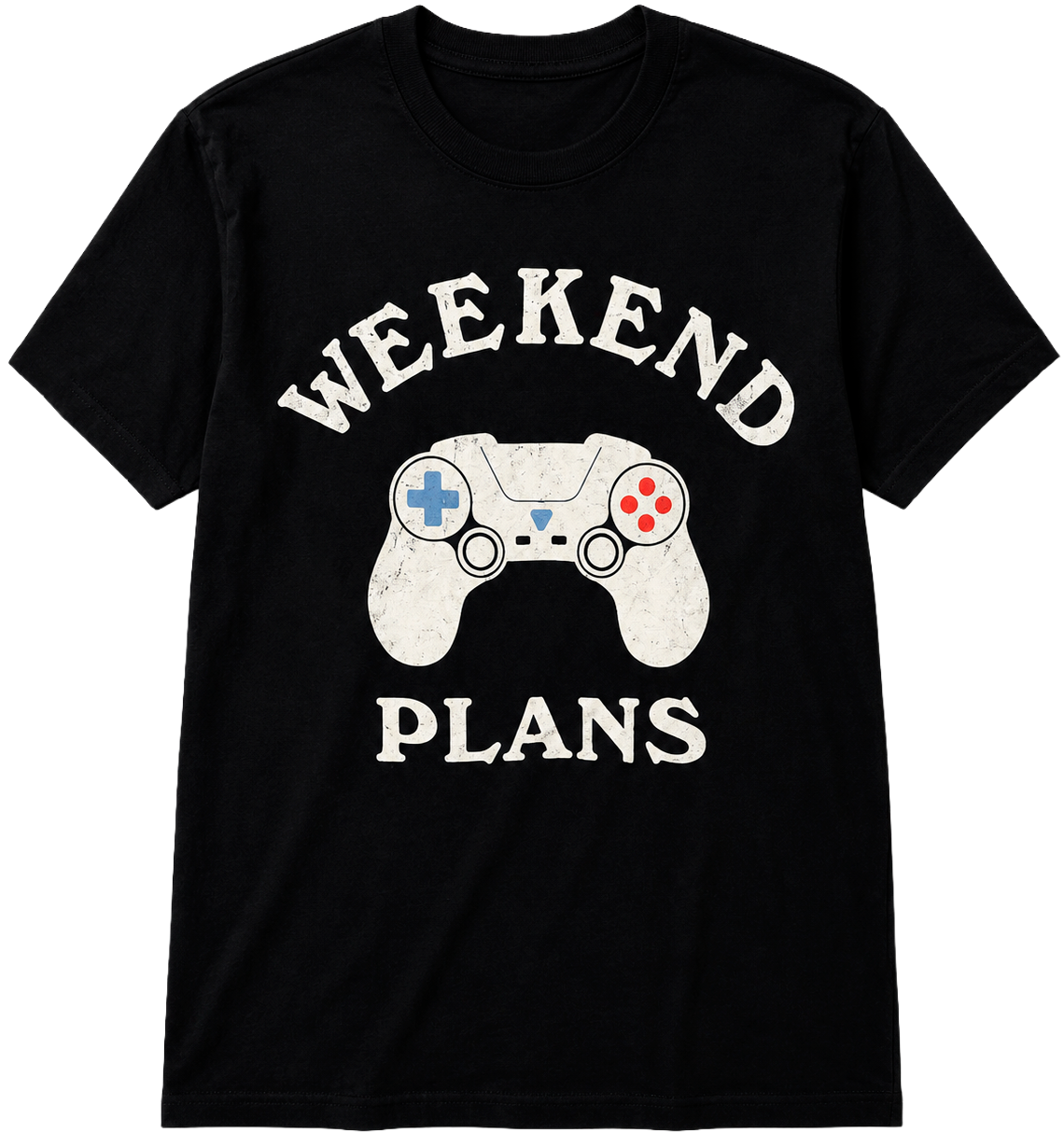 LICENSED VIDEO GAME T-SHIRT (IR) BLACK - WEEKEND PLANS