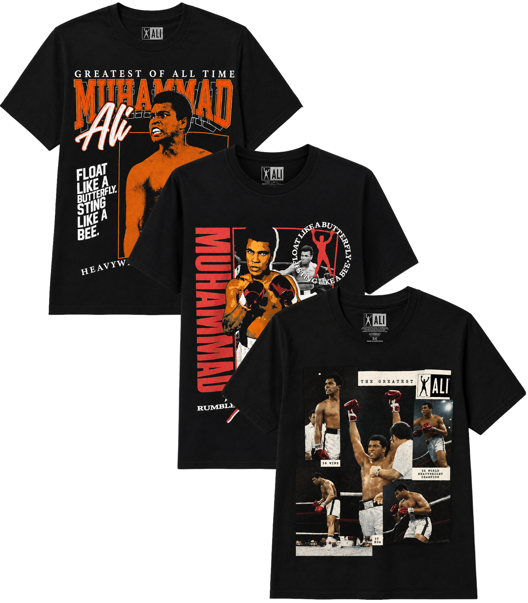 LICENSED ASSORTED MUHAMMAD ALI BOXING T-SHIRTS (IR) ASST - ALI
