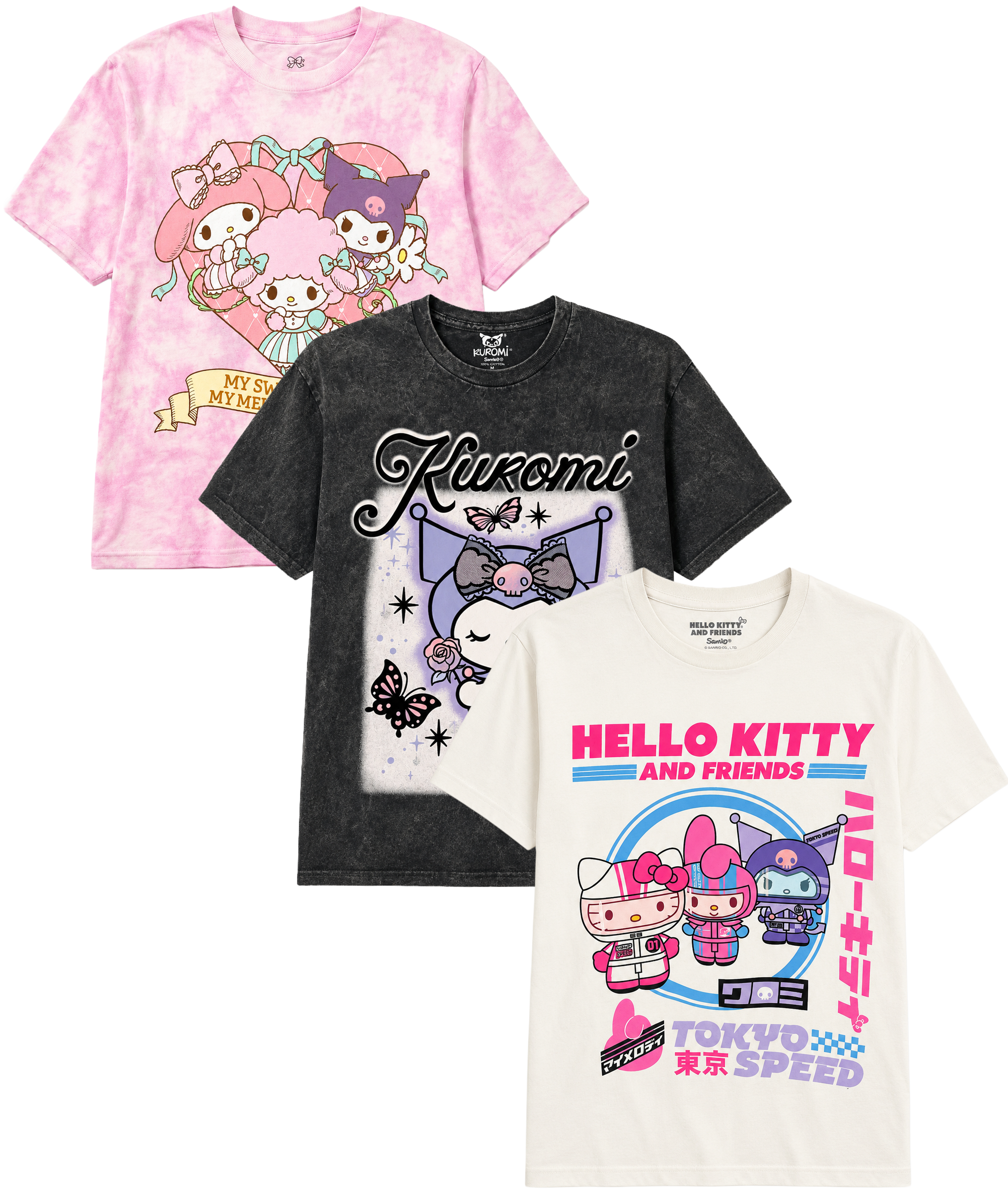 LICENSED ASSORTED SANRIO T-SHIRTS (IR) ASST - HELLO KITTY