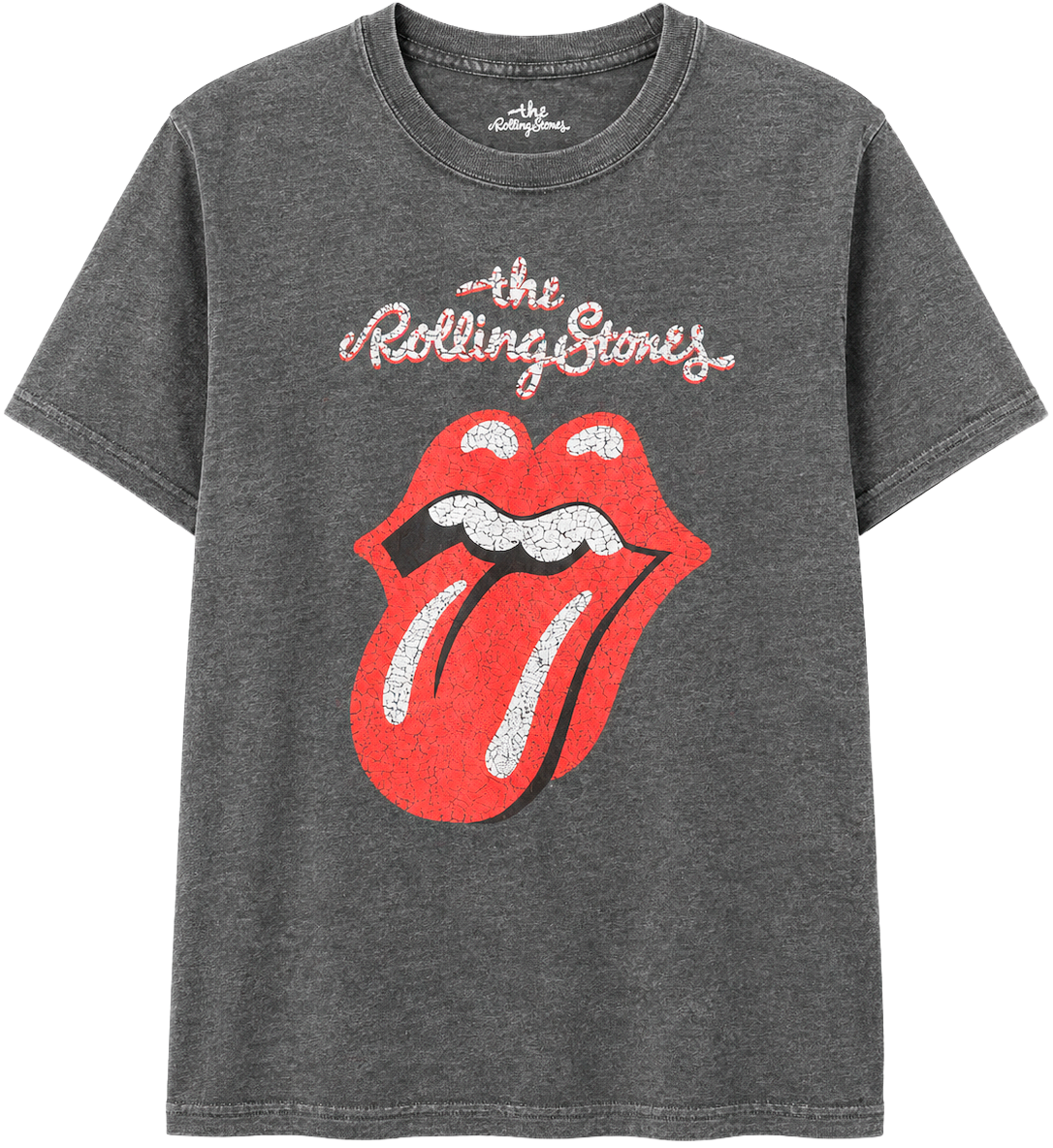 LICENSED ROCK MUSIC T-SHIRT (IR) CHARCOAL HTR - ROLLING STONES