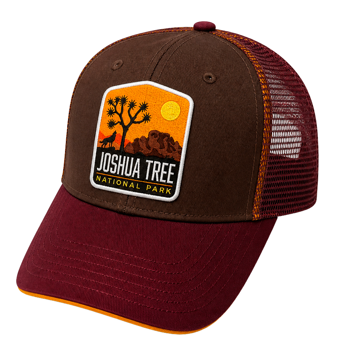 JOSHUA TREE NATIONAL PARK TRUCKER HAT BURGANDY - TC23209NPFU