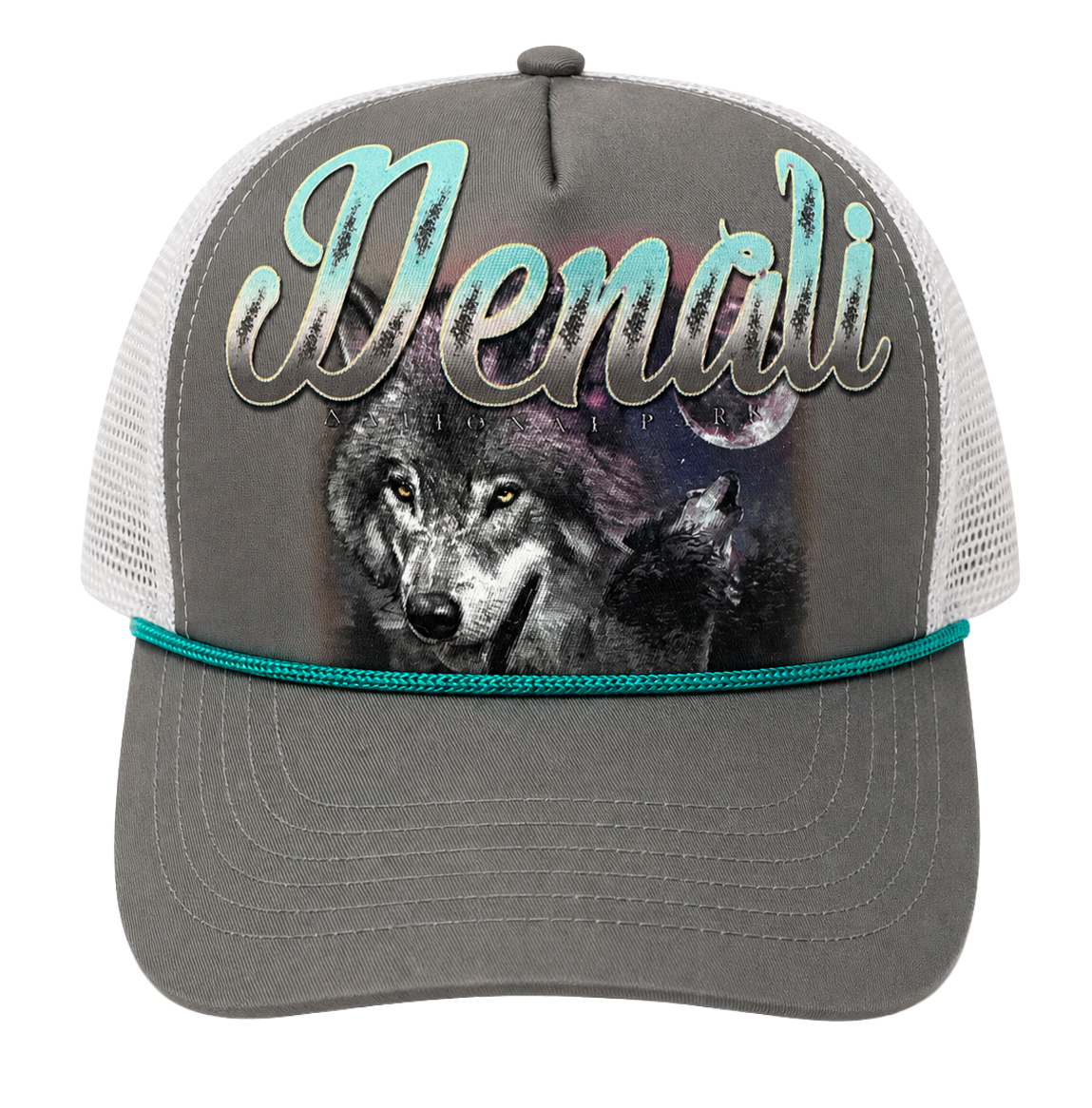 DENALI NATIONAL PARK TRUCKER HAT GREY / WHITE - TC27188NCYU - Steal Deal 