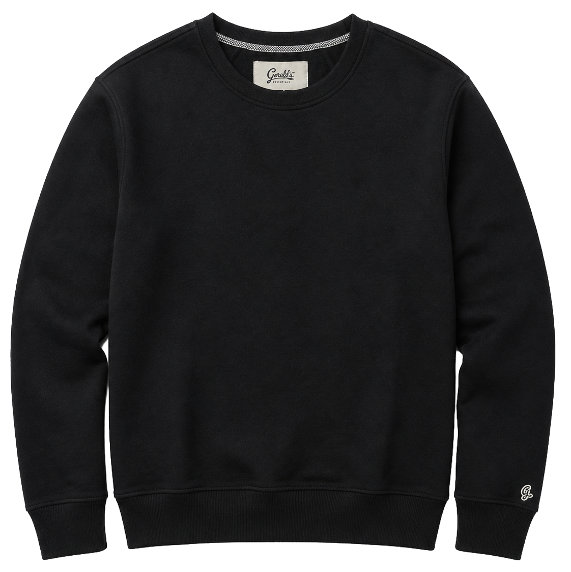 GERALDS ESSENTIALS CREWNECK SWEATSHIRT BLACK - GEZCREW - Steal Deal 