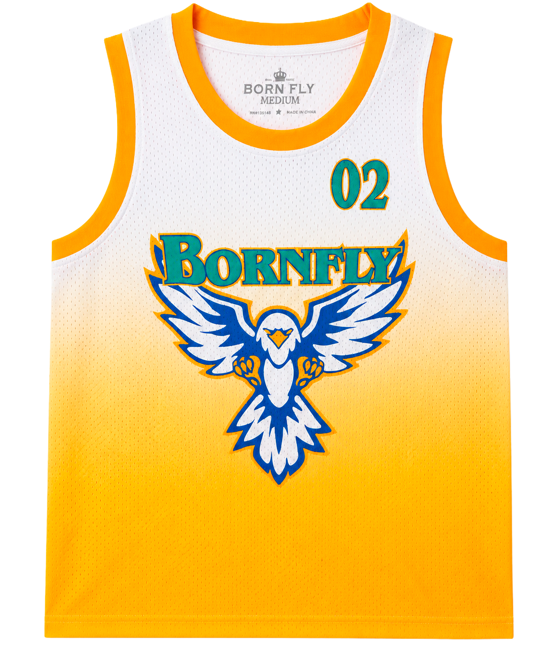 BORN FLY BASKETBALL JERSEY SET ORANGE - B05C3042