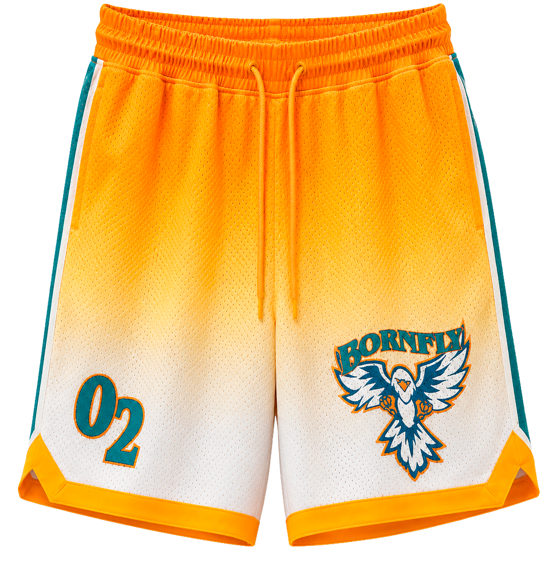 BORN FLY BASKETBALL JERSEY SET ORANGE - B05C3042