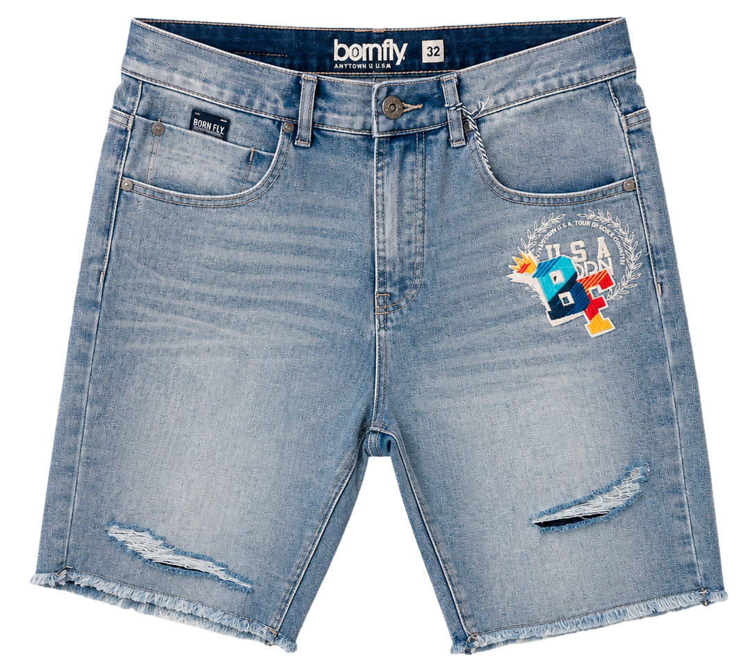 BORN FLY ASSORTED DENIM SHORTS ASST - BFDSHT26