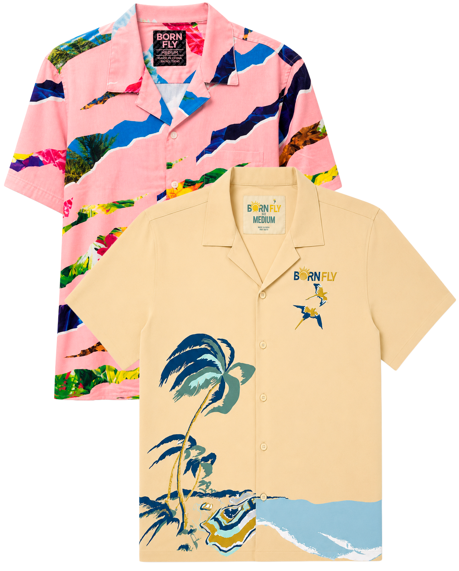 BORN FLY ASSORTED S/S B/D SHIRTS ASST - BFSBD26