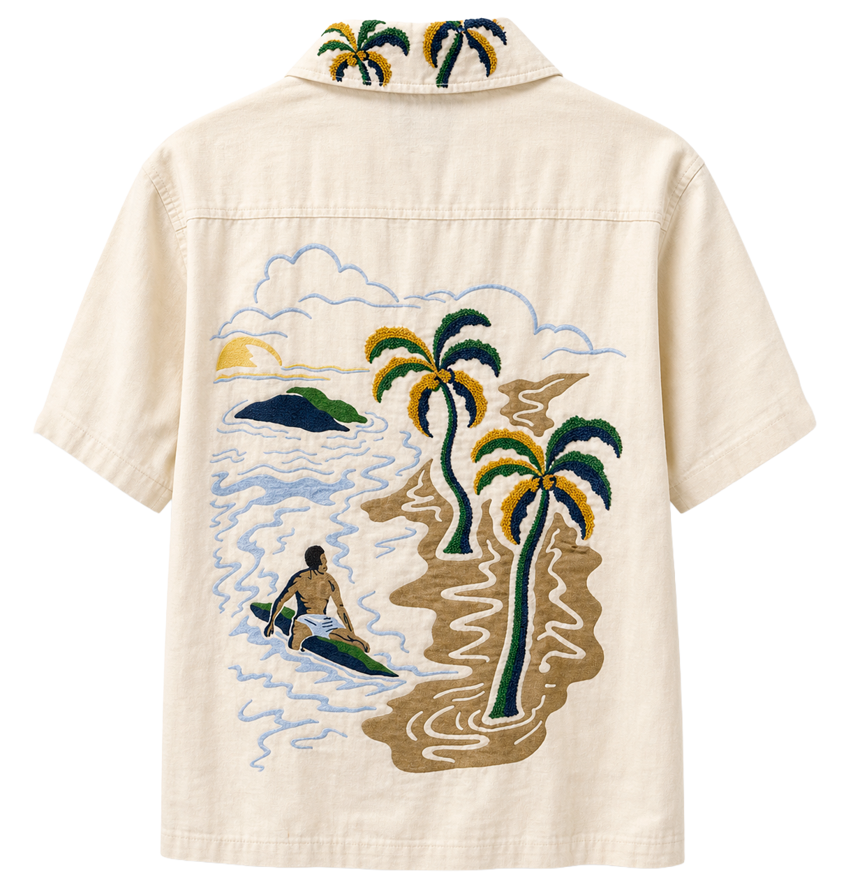 BORN FLY S/S B/D SHIRT CREAM - 2405W4981