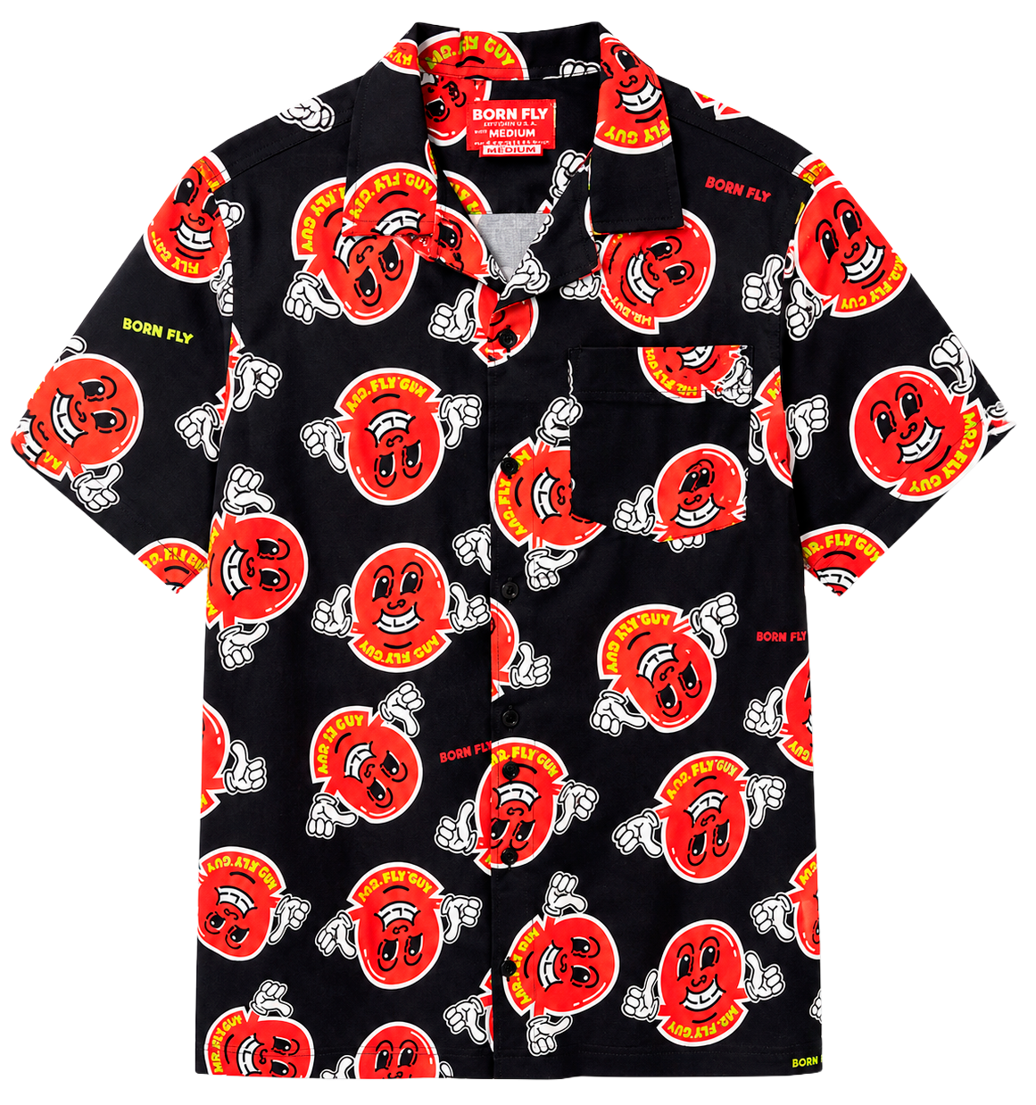 BORN FLY ASSORTED S/S B/D SHIRTS ASST WHT/BLK - 2405W4989