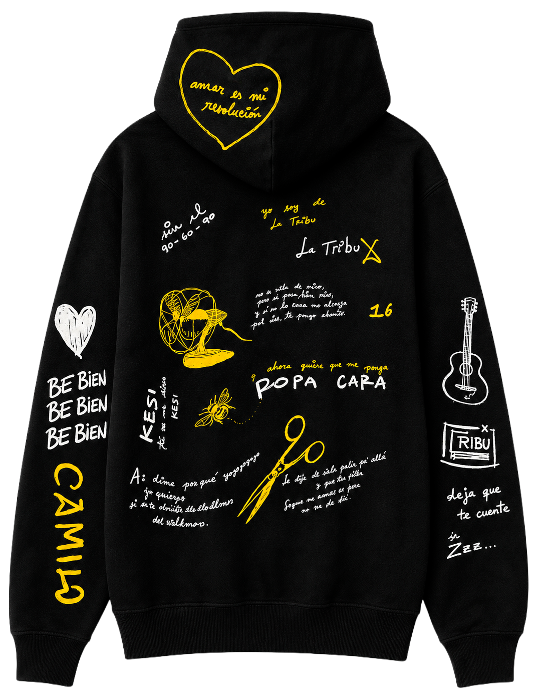 LICENSED MUSIC GRAPHIC HOODIE BLACK - CAMILO
