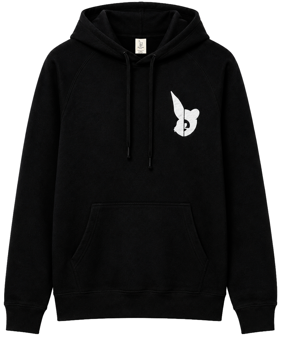 FLUF WORLD GRAPHIC HOODIE BLACK/WHITE - FLUF