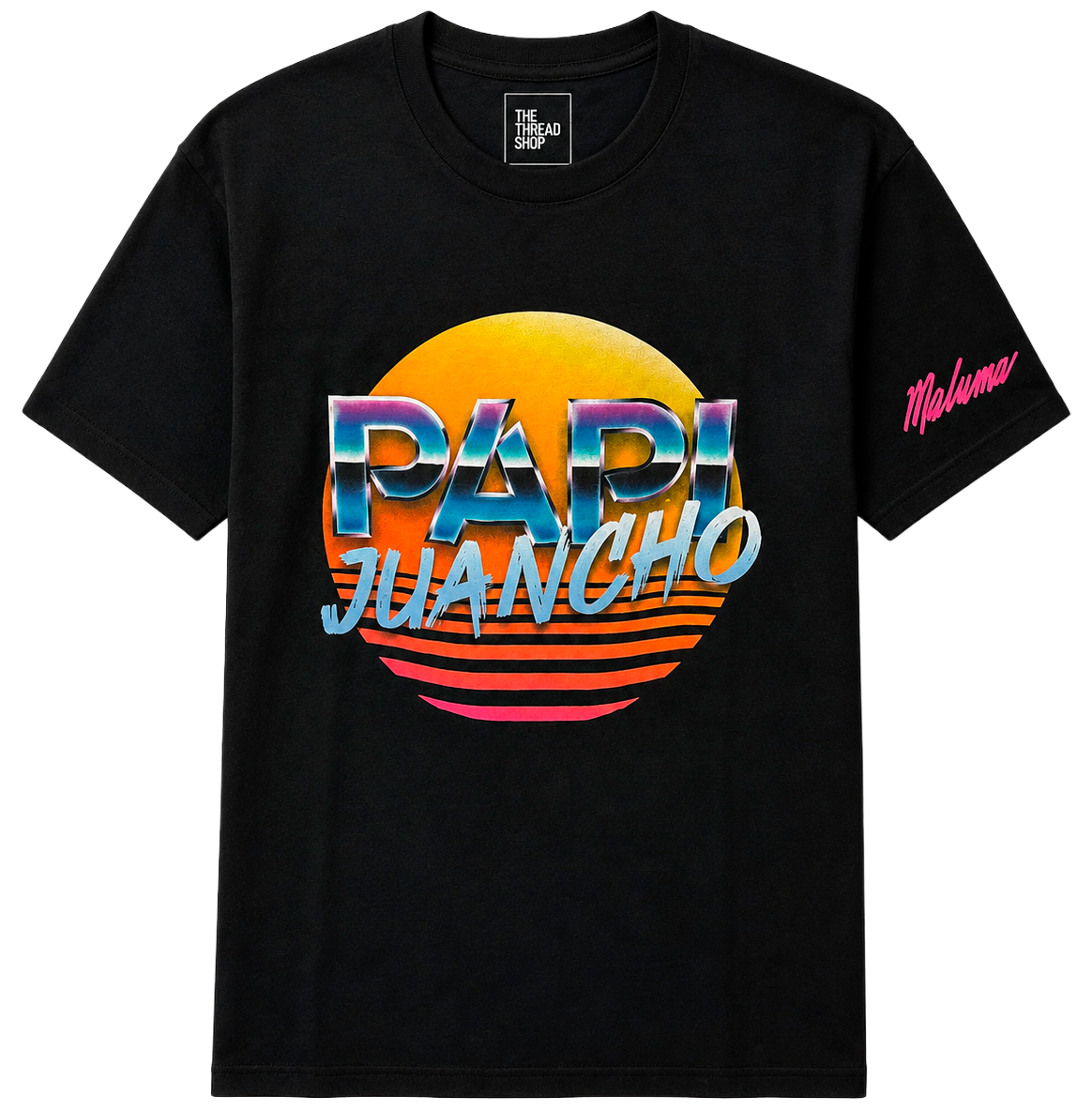 LICENSE MUSIC MALUMA T-SHIRT BLACK - PAPI JUANCHO