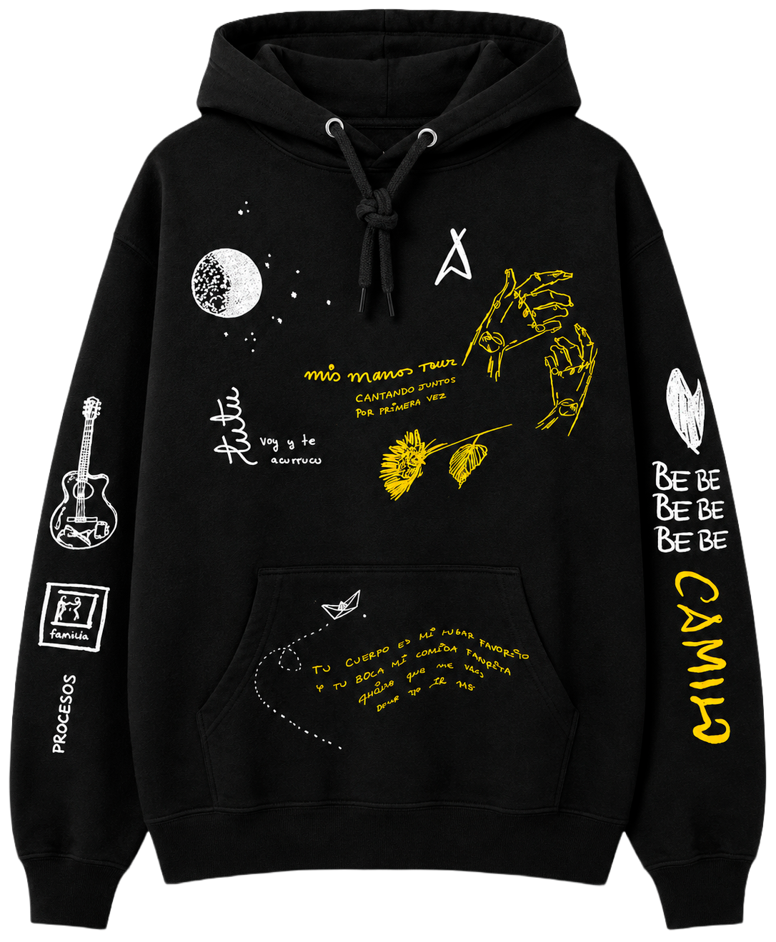LICENSED MUSIC GRAPHIC HOODIE BLACK - CAMILO
