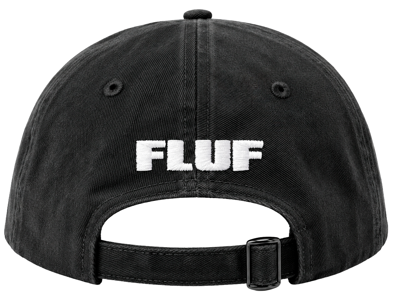 FLUF WORLD DAD HAT BLACK - TONAL