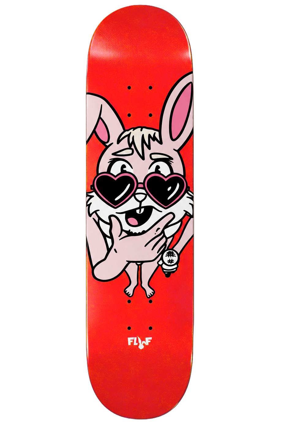 FLUF WORLD PREMIUM SKATEBOARD DECK RED - FLUF