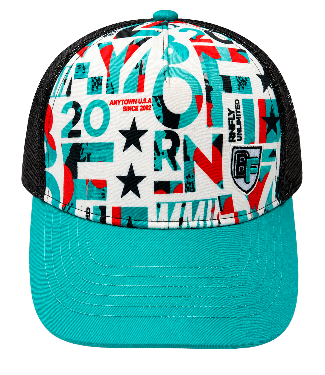 BORN FLY LOGO TRUCKER HAT WHITE - 2206X4528