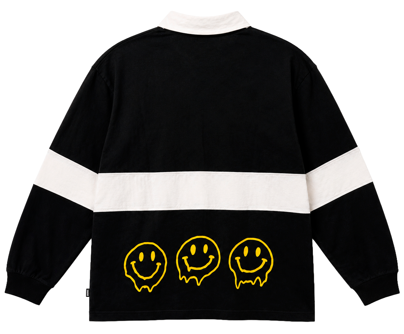 DRIP L/S RUGBY POLO SHIRT BLACK/WHITE - CBT121190