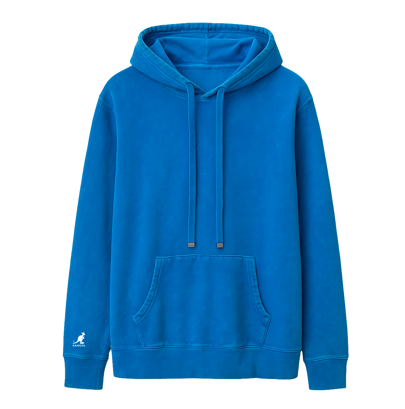 KANGOL LOGO FLEECE HOODIE BLUE - K96158