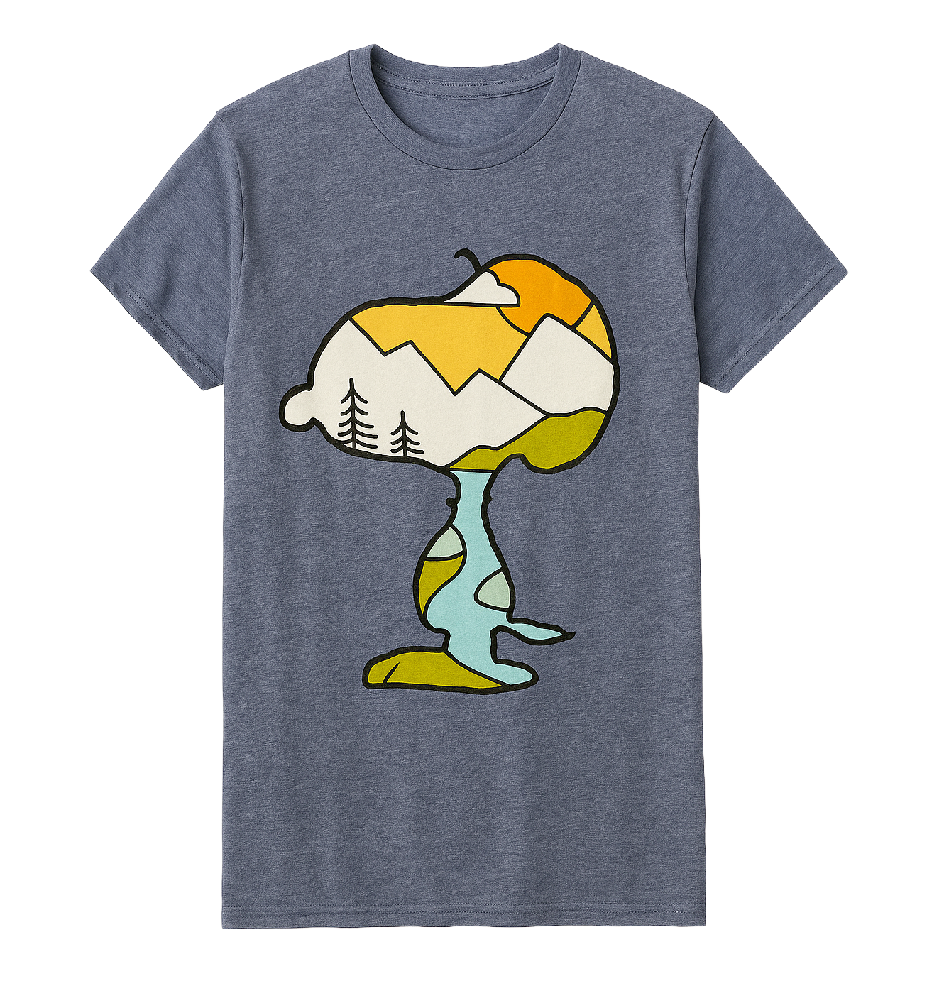 MEN'S LICENSED PEANUTS SNOOPY T-SHIRT NAVY - 2PNT2591