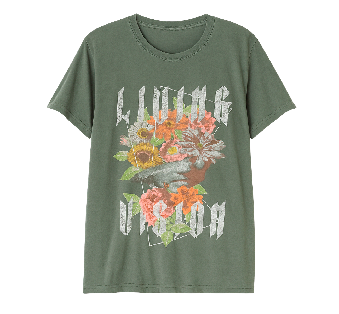 MEN'S ASSORTED 2 PACK T-SHIRTS GREEN & WHITE - NB13100018622B