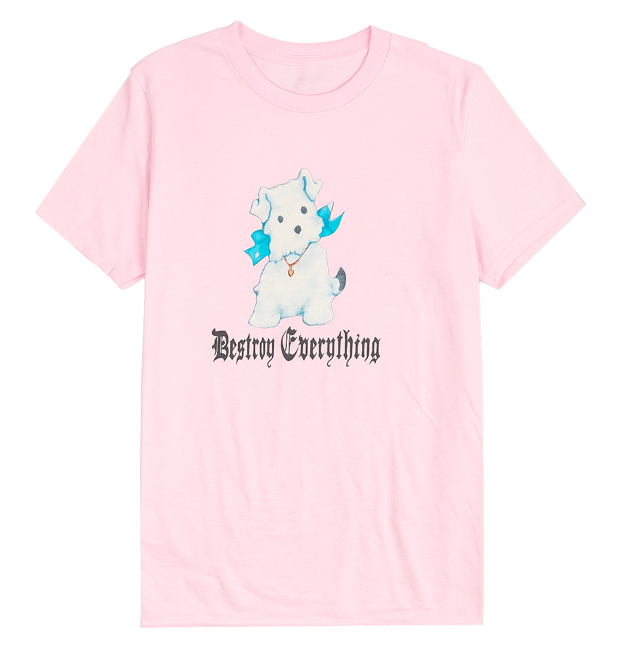 UNISEX LICENSED DESTROY EVERYTHING T-SHIRT LT PINK - RIAS4132FV