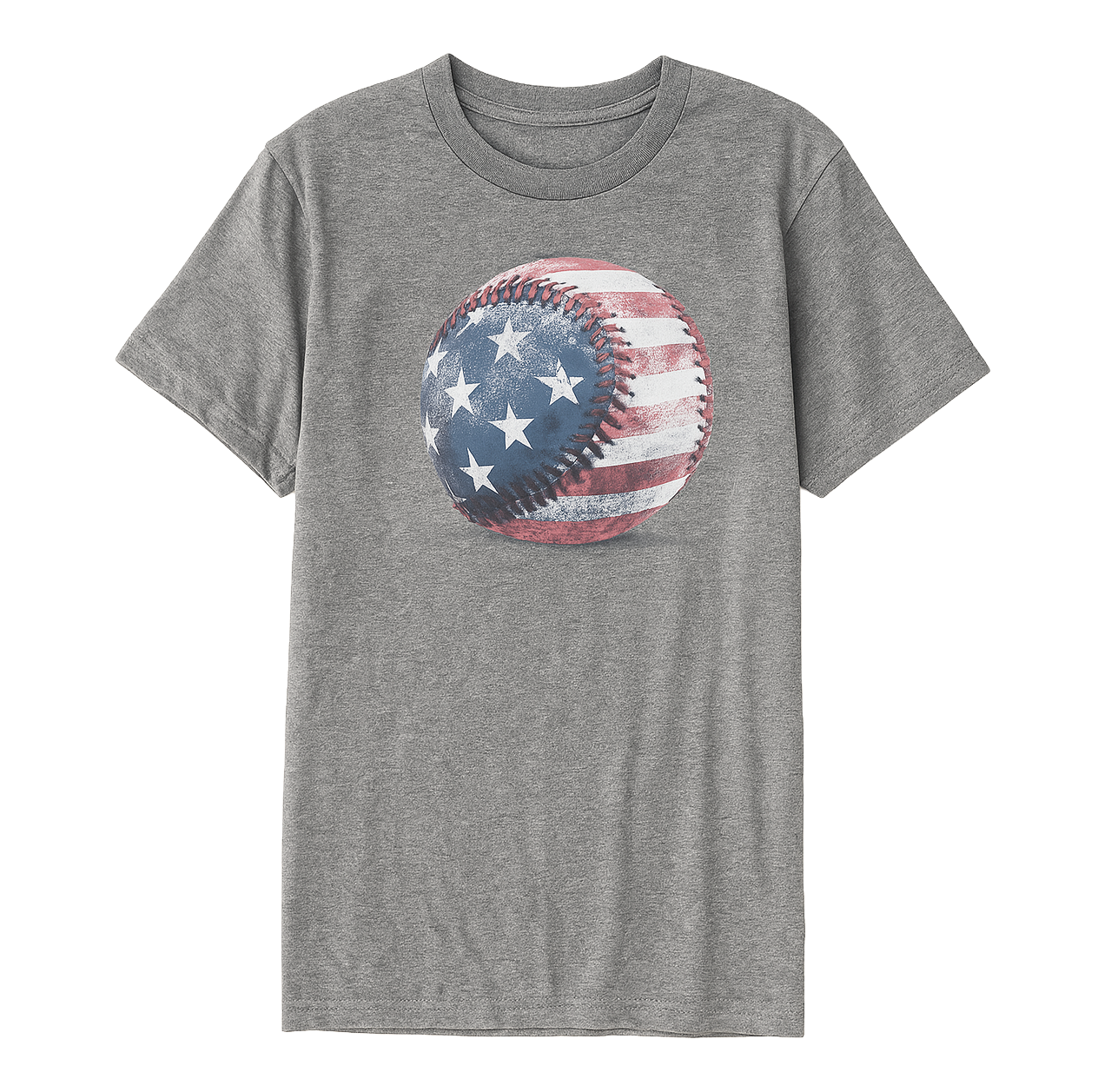 YOUTH BOYS TEK GEAR BASEBALL USA T-SHIRT HTR GREY - ET21A016RZ