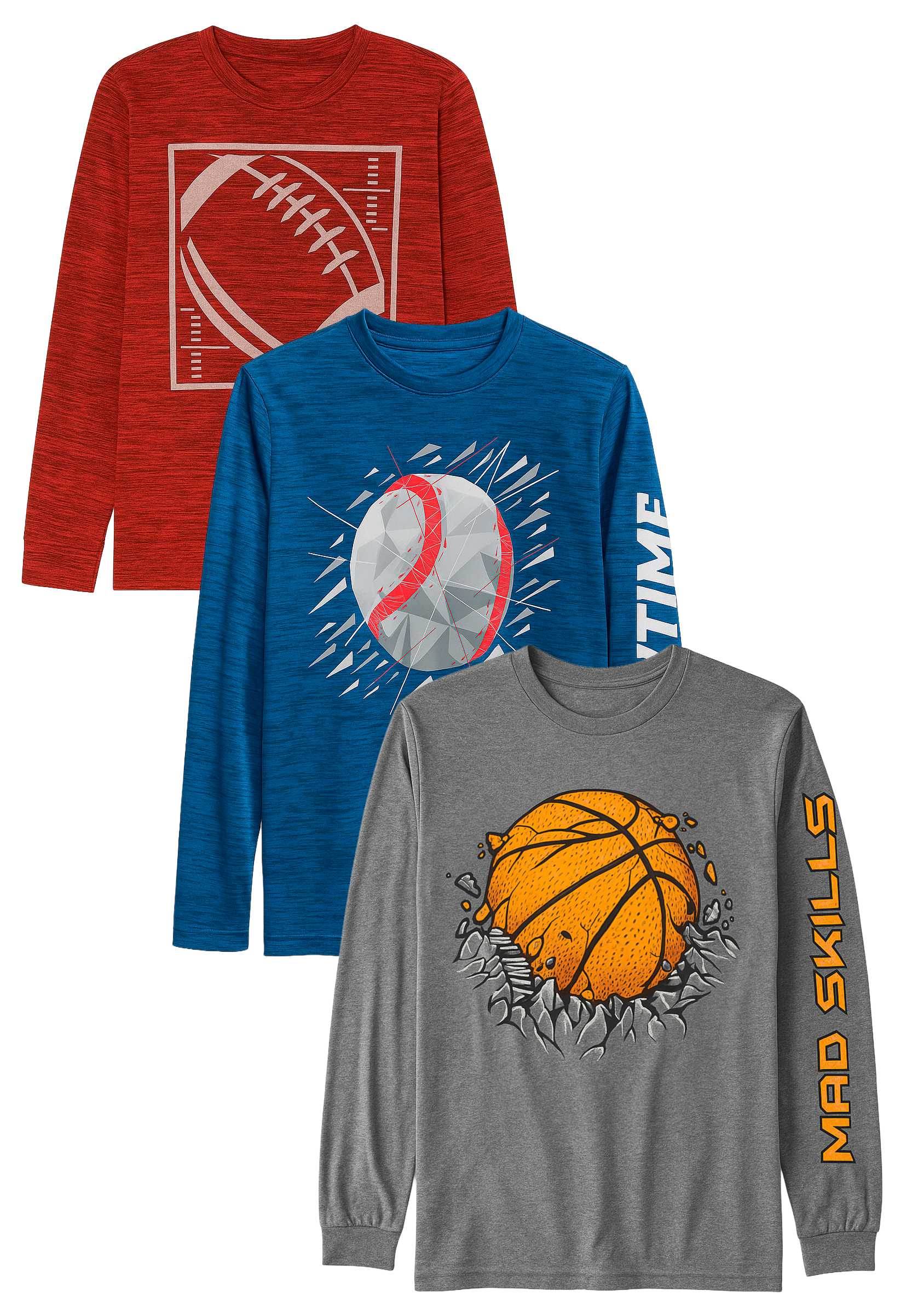 YOUTH BOYS ASSORTED TEK GEAR L/S SHIRT ASST - AUG002RZ